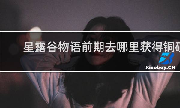星露谷物语前期去哪里获得铜矿