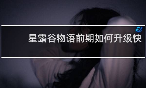 星露谷物语前期如何升级快