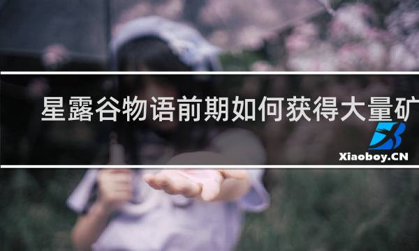 星露谷物语前期如何获得大量矿石