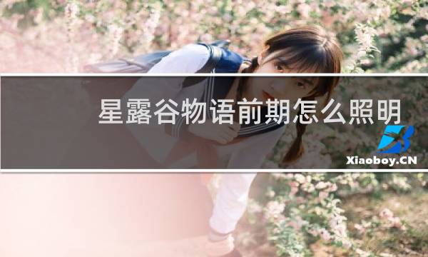 星露谷物语前期怎么照明