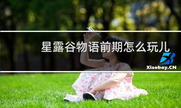 星露谷物语前期怎么玩儿