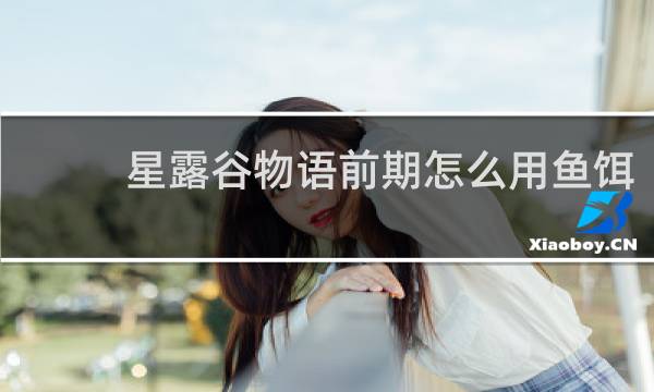 星露谷物语前期怎么用鱼饵