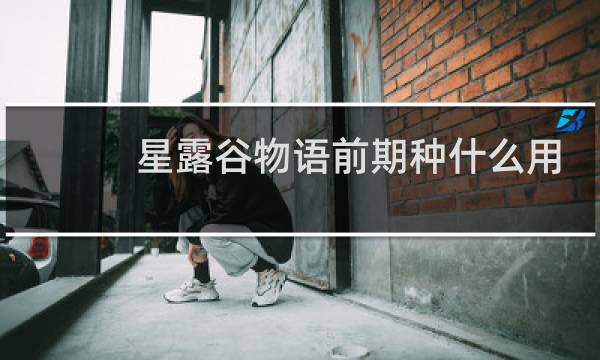 星露谷物语前期种什么用