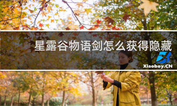 星露谷物语剑怎么获得隐藏