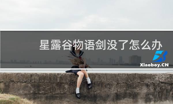 星露谷物语剑没了怎么办