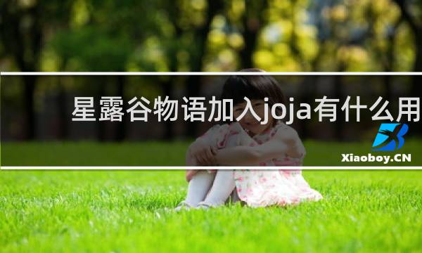 星露谷物语加入joja有什么用