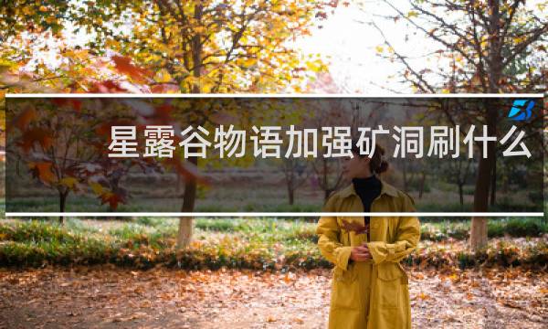 星露谷物语加强矿洞刷什么