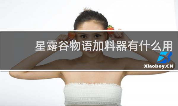 星露谷物语加料器有什么用