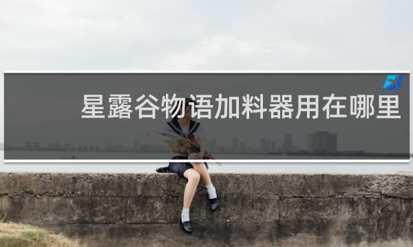 星露谷物语加料器用在哪里
