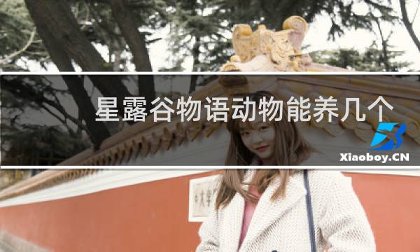 星露谷物语动物能养几个