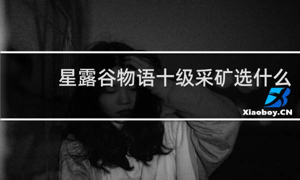 星露谷物语十级采矿选什么
