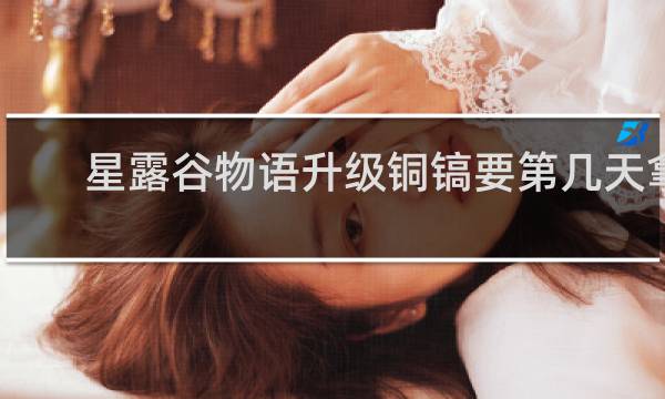 星露谷物语升级铜镐要第几天拿