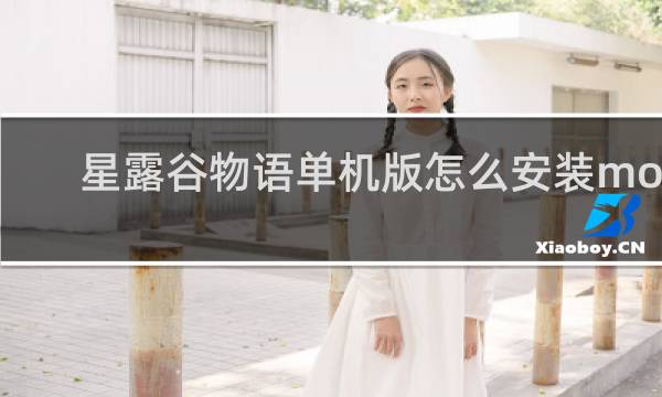 星露谷物语单机版怎么安装mod