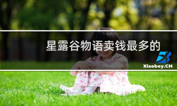 星露谷物语卖钱最多的