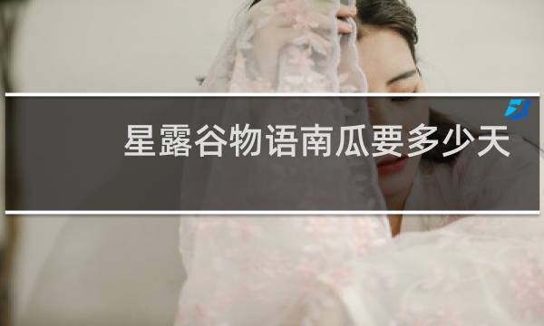 星露谷物语南瓜要多少天