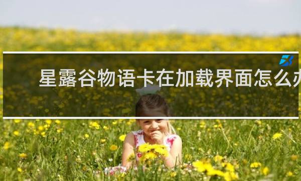 星露谷物语卡在加载界面怎么办