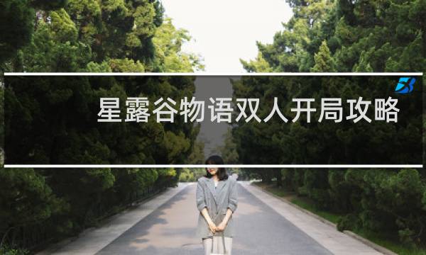 星露谷物语双人开局攻略