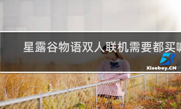 星露谷物语双人联机需要都买嘛