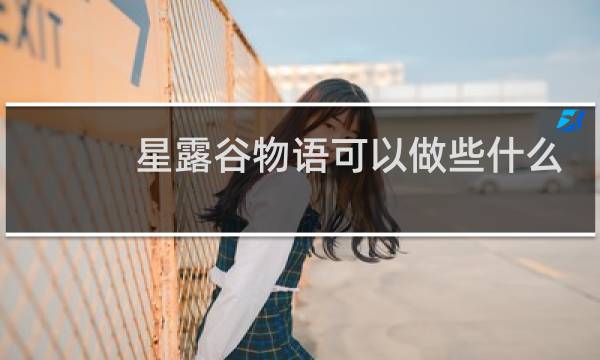 星露谷物语可以做些什么