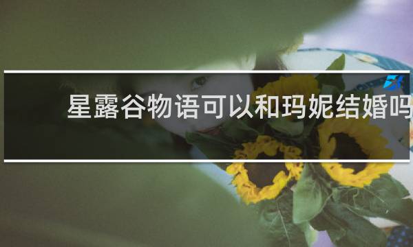 星露谷物语可以和玛妮结婚吗