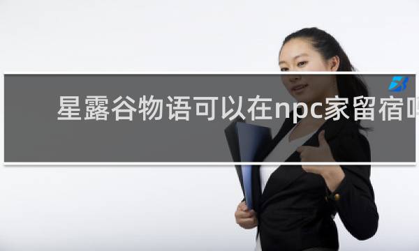 星露谷物语可以在npc家留宿吗