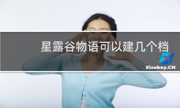 星露谷物语可以建几个档