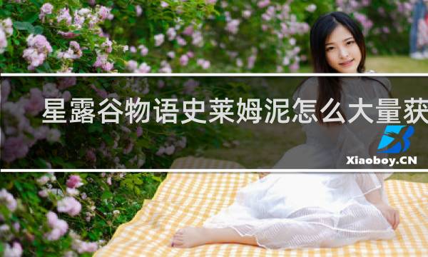 星露谷物语史莱姆泥怎么大量获得