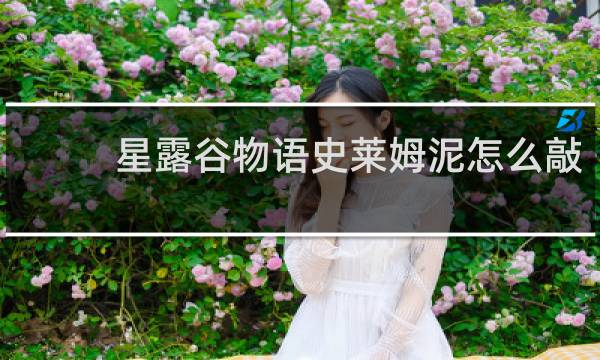 星露谷物语史莱姆泥怎么敲