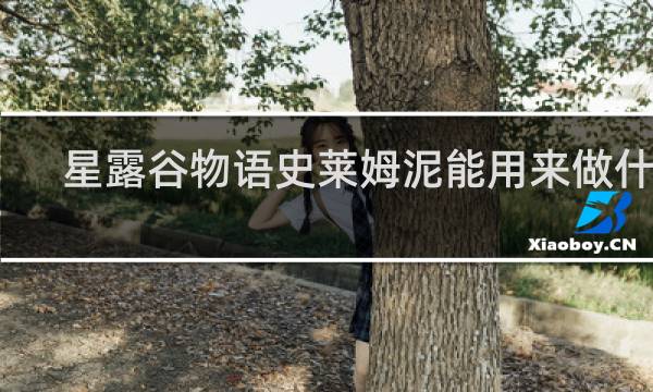 星露谷物语史莱姆泥能用来做什么