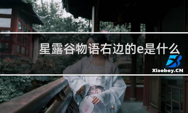 星露谷物语右边的e是什么