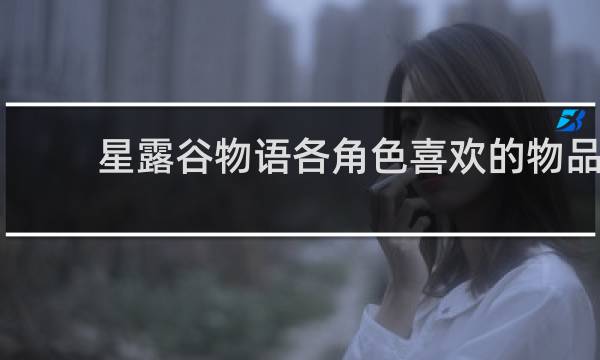星露谷物语各角色喜欢的物品
