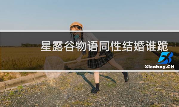 星露谷物语同性结婚谁跪