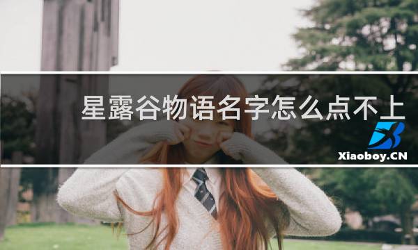 星露谷物语名字怎么点不上