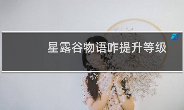 星露谷物语咋提升等级