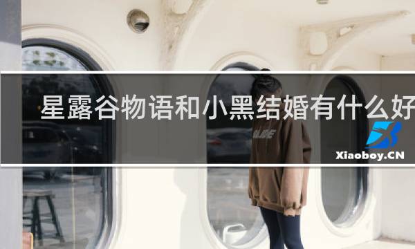 星露谷物语和小黑结婚有什么好处