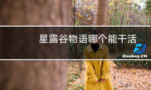 星露谷物语哪个能干活