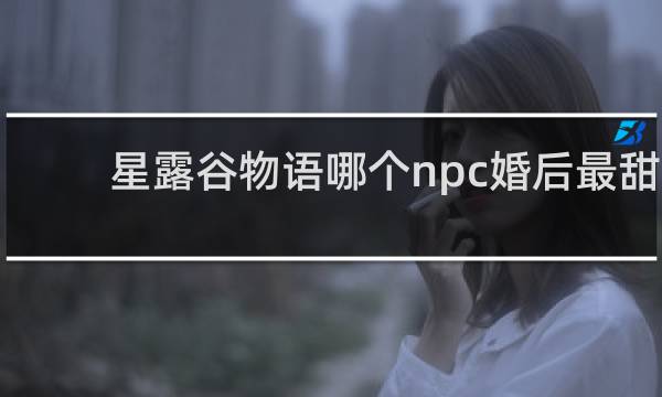 星露谷物语哪个npc婚后最甜
