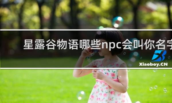 星露谷物语哪些npc会叫你名字