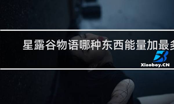 星露谷物语哪种东西能量加最多