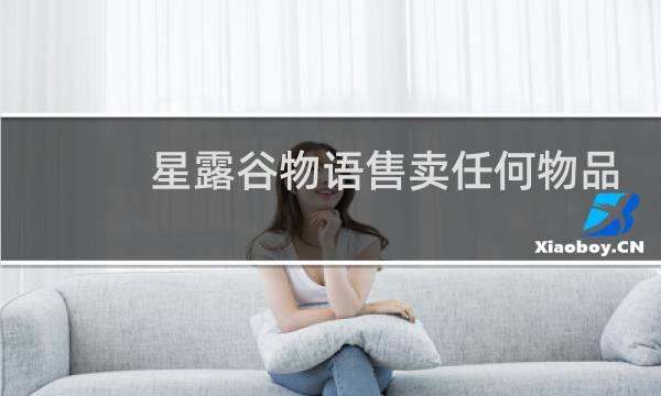 星露谷物语售卖任何物品