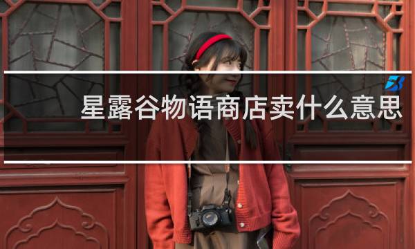 星露谷物语商店卖什么意思