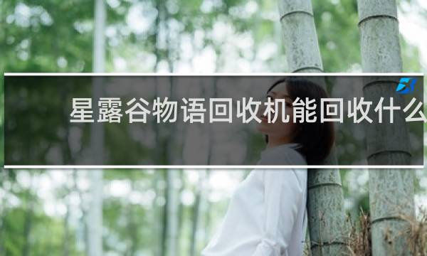 星露谷物语回收机能回收什么