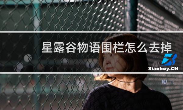 星露谷物语围栏怎么去掉