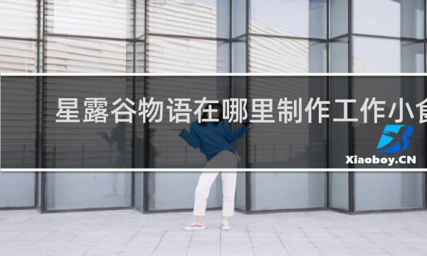 星露谷物语在哪里制作工作小食