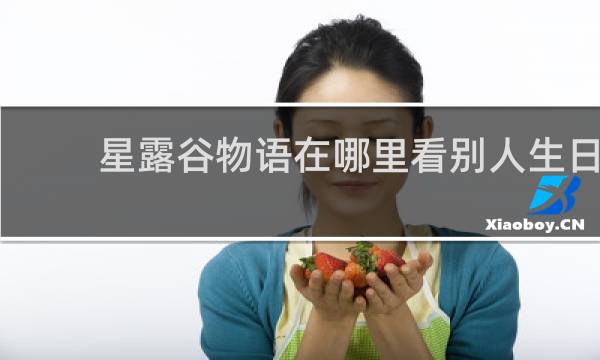 星露谷物语在哪里看别人生日