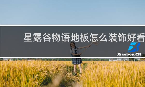 星露谷物语地板怎么装饰好看