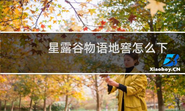 星露谷物语地窖怎么下