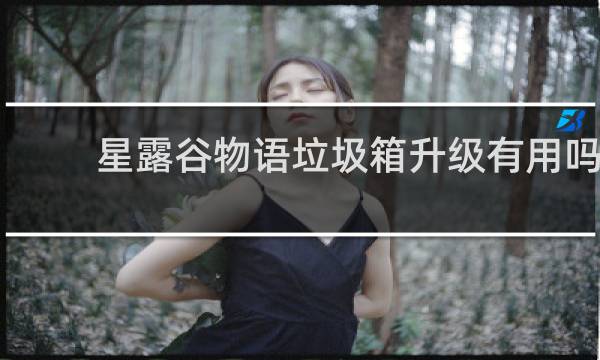 星露谷物语垃圾箱升级有用吗