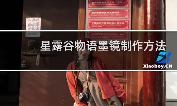 星露谷物语墨镜制作方法