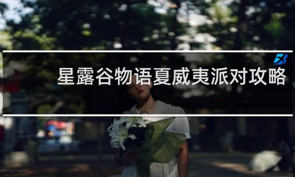 星露谷物语夏威夷派对攻略